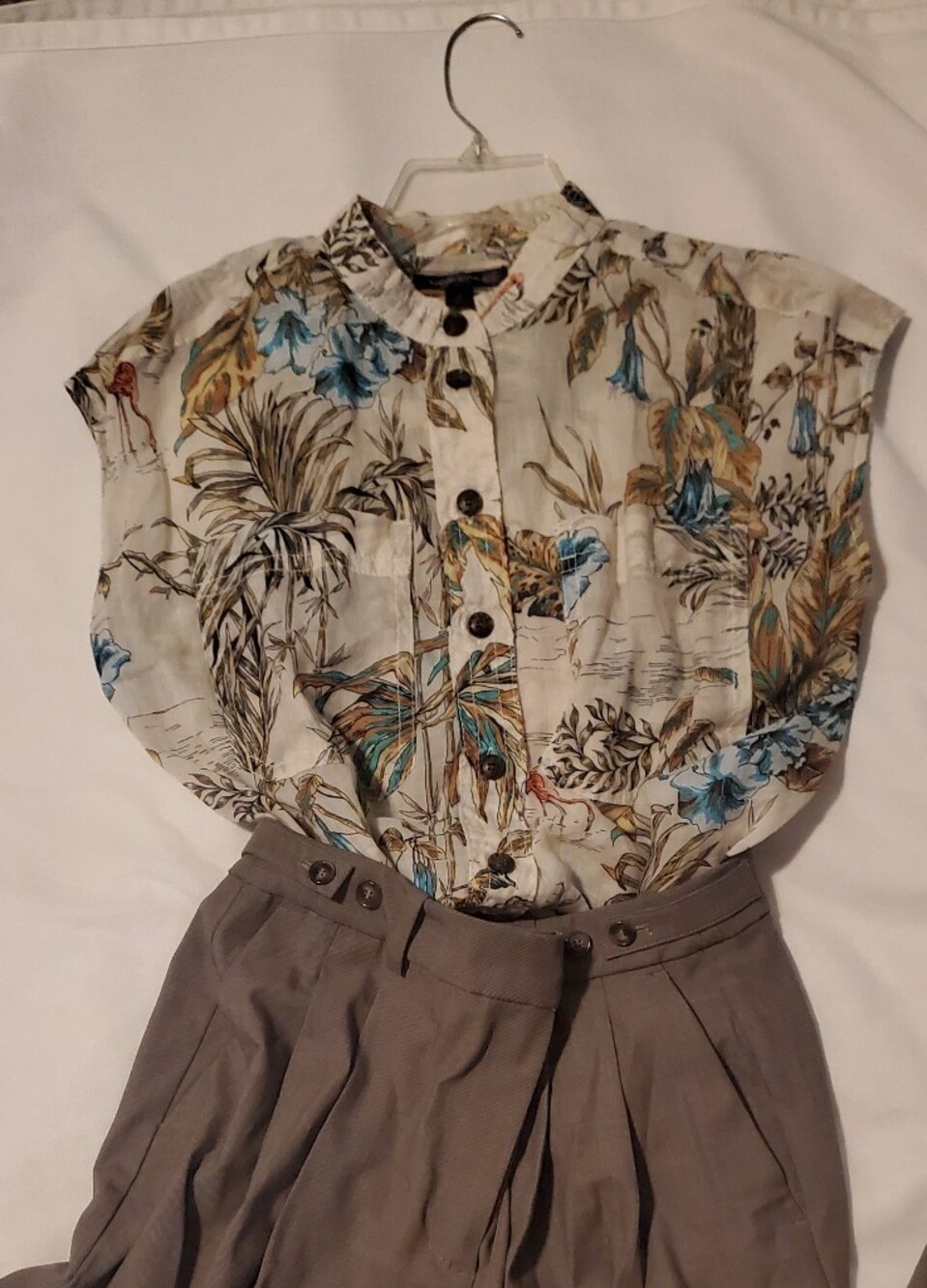 Banana Republic Ramie Blouse M Tropical